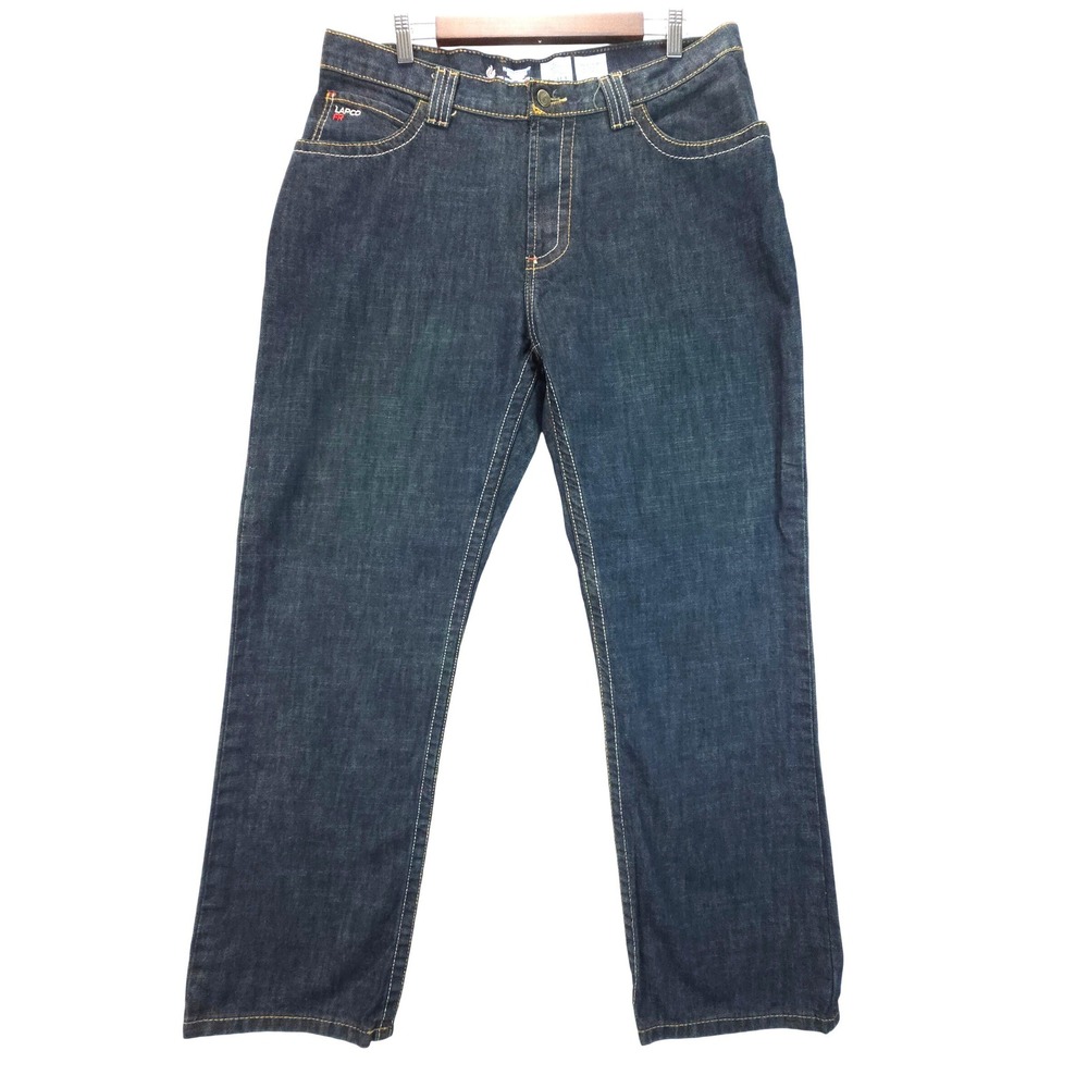 LAPCO FR Jeans Mens 36x32 Blue Vintage Flame Resistant Straight Leg Denim Pants